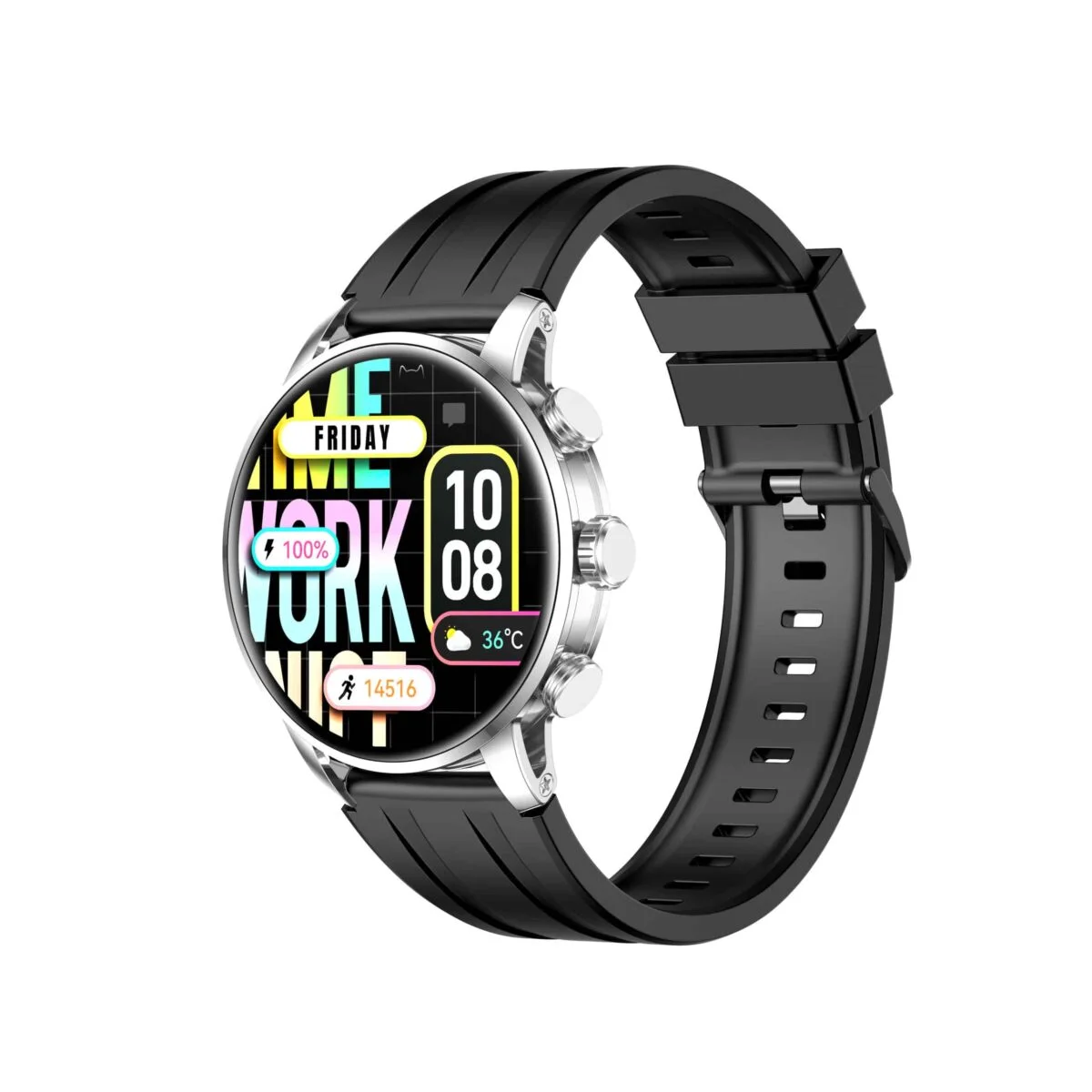 KSLCLET Kr2 Silver Smart Watch KSLCLET Kr2 Silver Smart Watch - Image 1